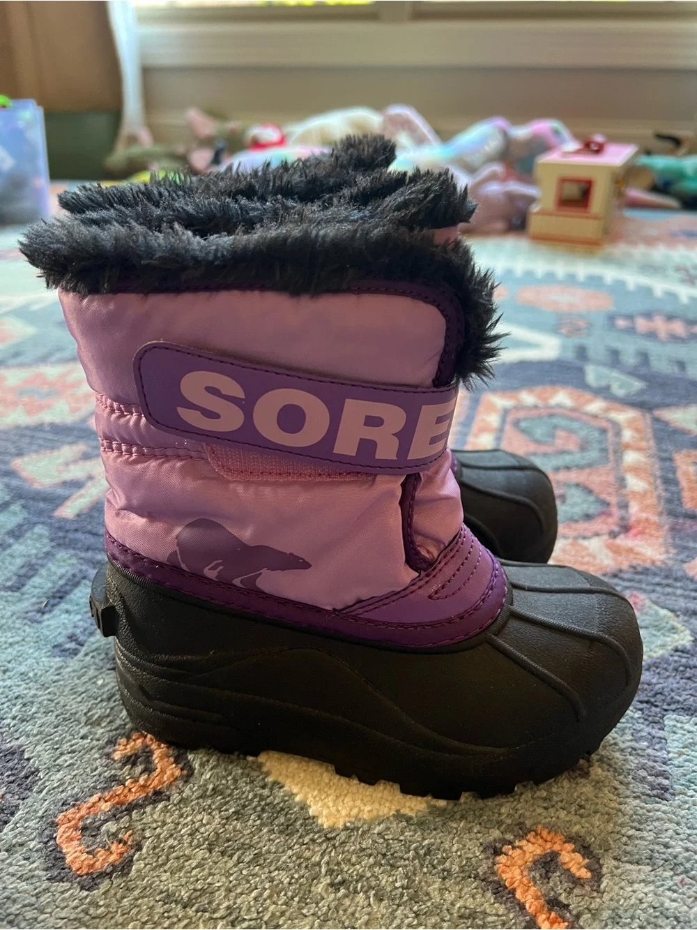 Sorel Purple and Black Kids’ Winter Snow Boots